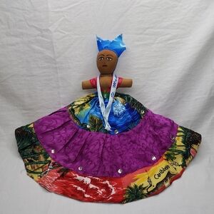 Caribbean Handmade Doll Double Sided St.Martin And Martinique